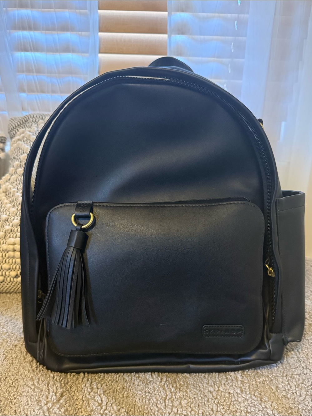 Skip-Hop Black diaper backpack almost like new barely used.